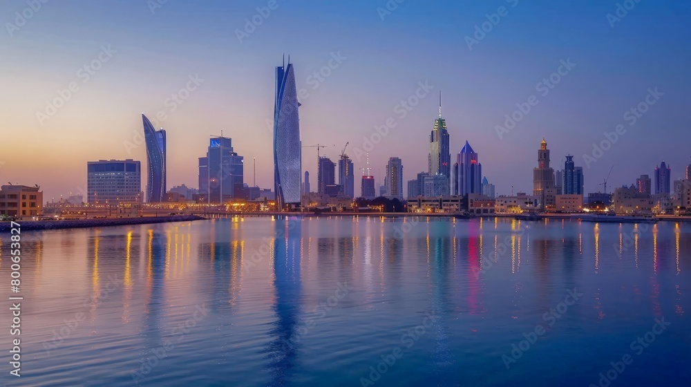 Manama skyline, Bahrain, financial district