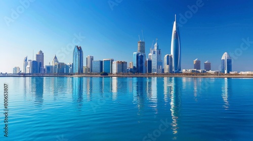 Manama skyline, Bahrain, financial district