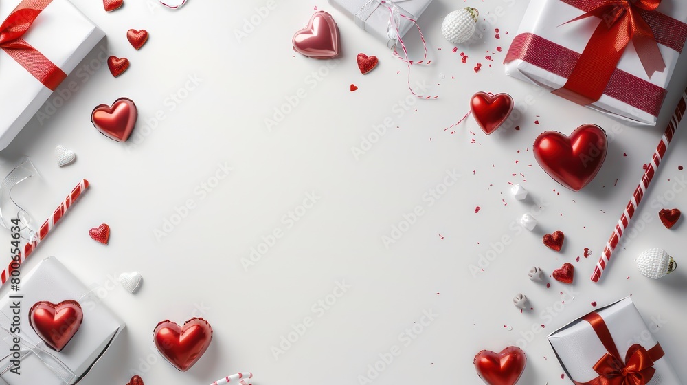 valentine's day chocolates and candies on a flat light surface with clear writing space
valentine's day chocolates and candies on a flat light surface with clear writing space