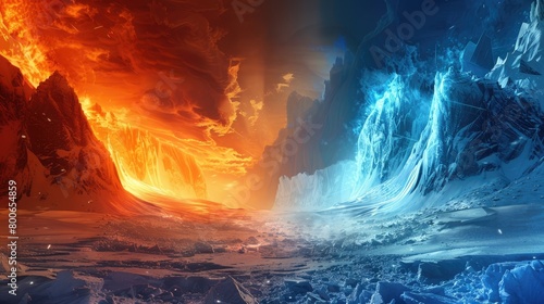 Fire   Ice - HD Wallpaper