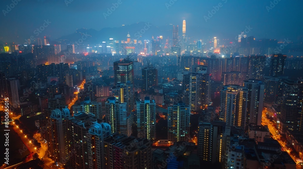Shenzhen skyline, China, technology hub