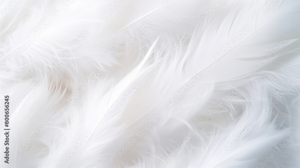 Serene White Feathers Close-up as Symbol of Peace and Purity Serene White Feathers Close-up as Symbol of Peace and Purity