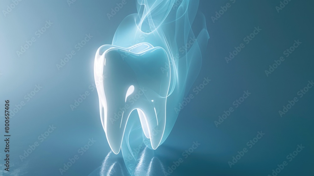 A unique image of a tooth with smoke coming out of it. Perfect for dental health concepts