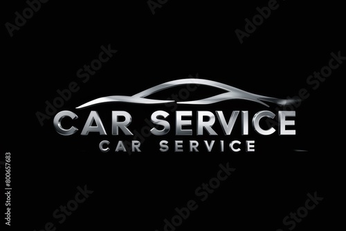 A black car service logo with the words'car service ', AI photo