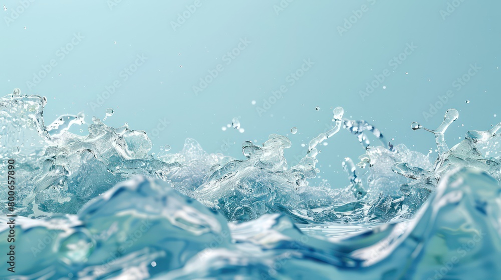 backdrop of clean water splashed with bubbles with light blue background backdrop of clean water splashed with bubbles with light blue background