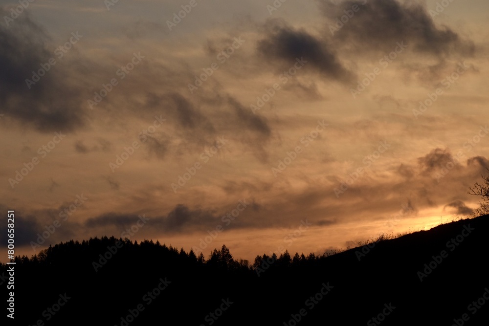 sunrise in the mountains