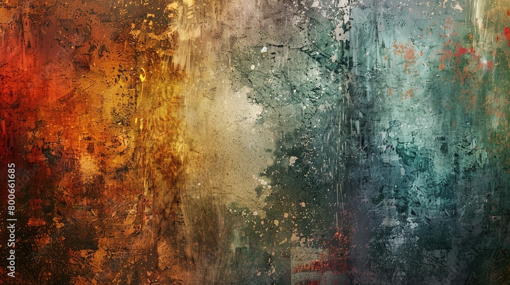A harmonious blend of colors and textures, creating a visually appealing abstract piece