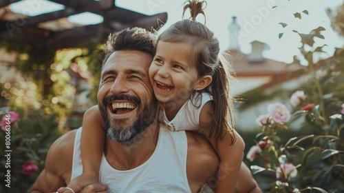 Joyful Family Bonding: Laughter and Love Fill the Home as Parents and Children Share Fun Moments Together photo