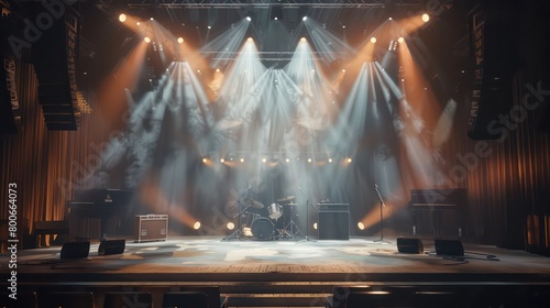 concert stage with lights on