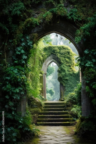 Enchanted Archway in Lush Forest © Balaraw