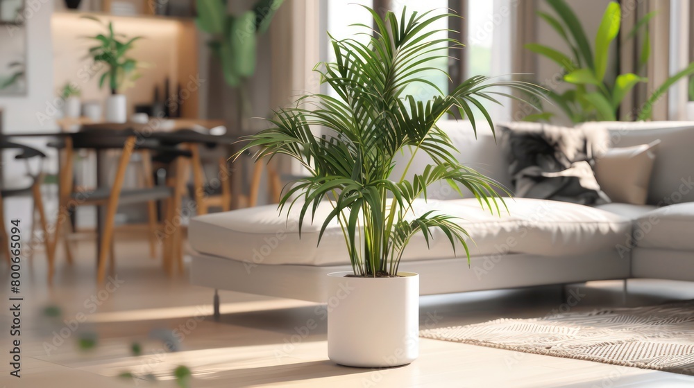 Obraz premium interior purifying plants in nice interiors