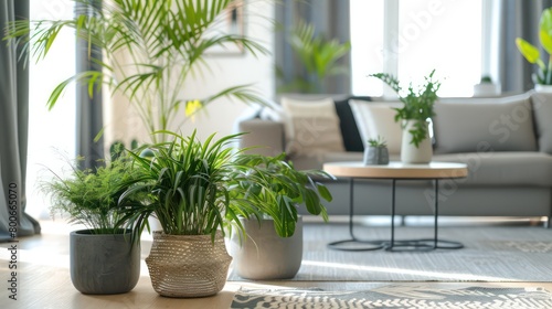 interior purifying plants in nice interiors