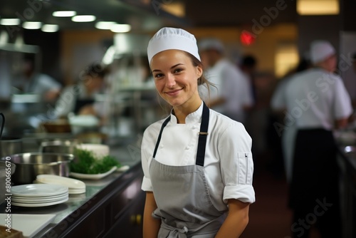 Smiling chef in kitchen