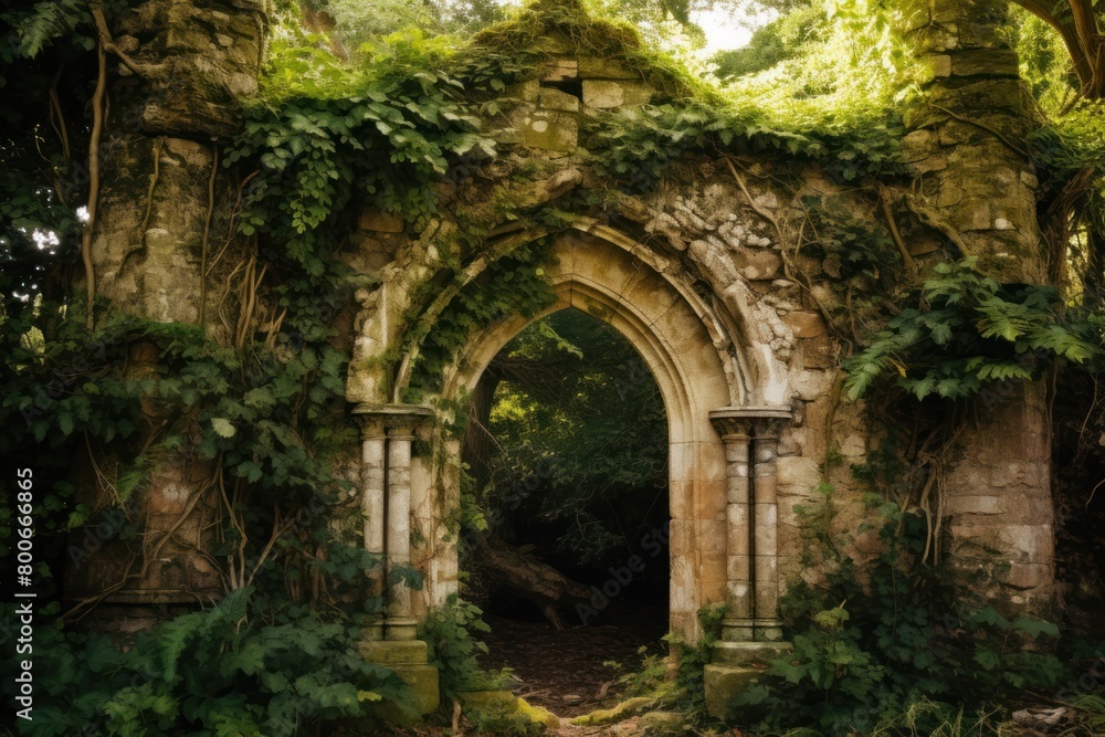 Enchanted Archway in Lush Forest