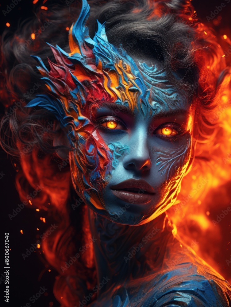 Fiery Otherworldly Portrait Fiery Otherworldly Portrait