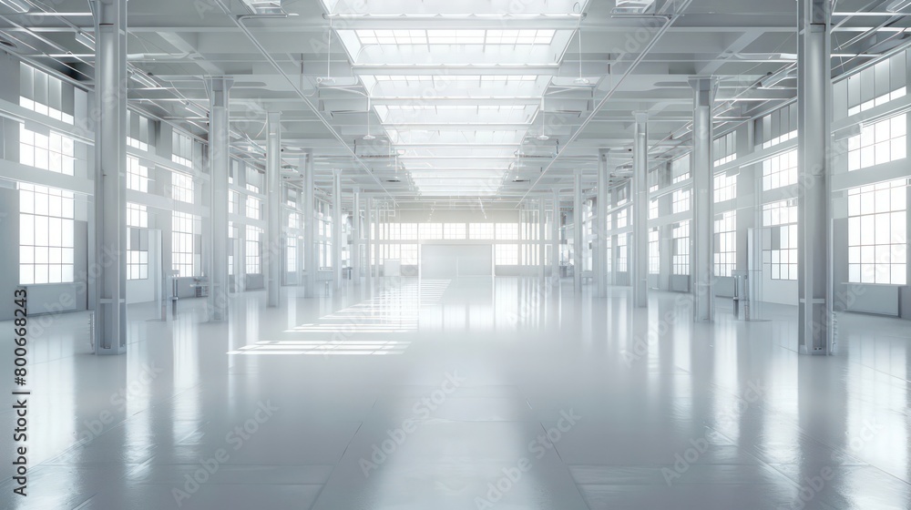 large modern white warehouse interior large modern white warehouse interior