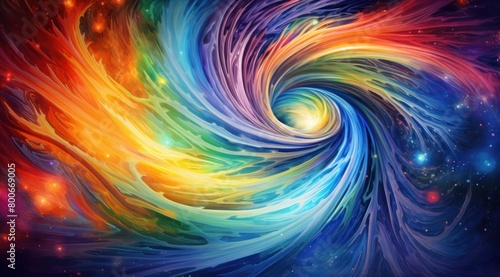 Vibrant Cosmic Swirl