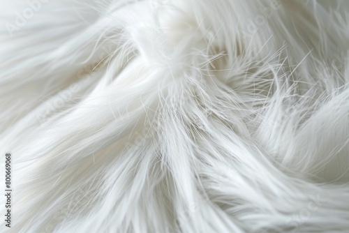 Detailed close-up of white fur texture  perfect for backgrounds