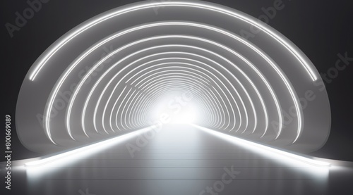 Futuristic Illuminated Tunnel