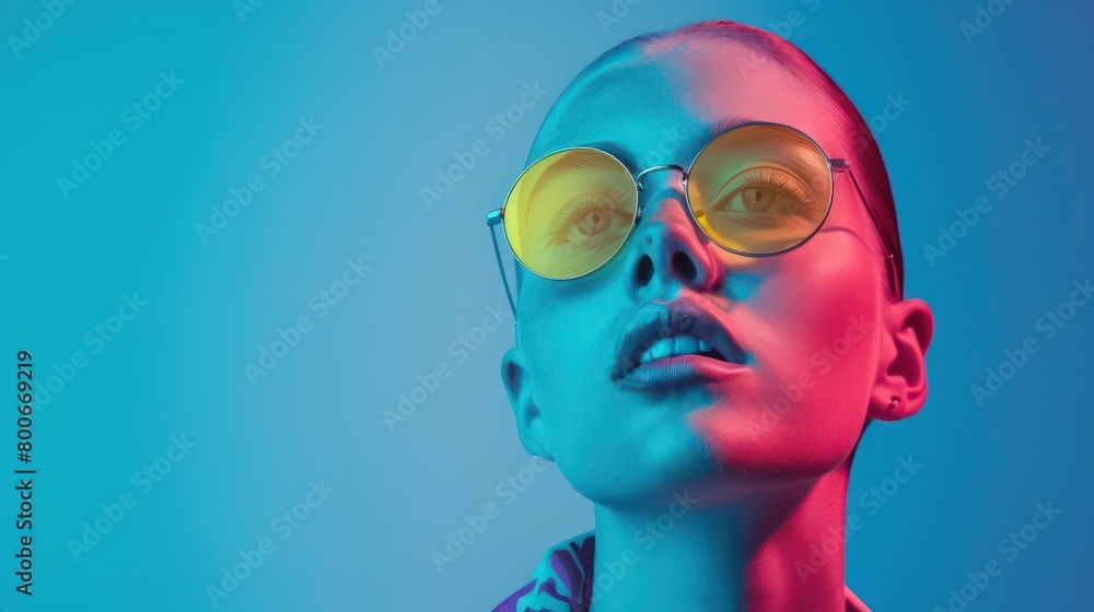youth and lively in Memphis style, blue gradient background youth and lively in Memphis style, blue gradient background