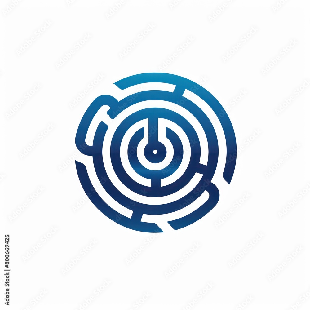 minimal symbol of a labyrinth in blue shade and flat design in white background
minimal symbol of a labyrinth in blue shade and flat design in white background