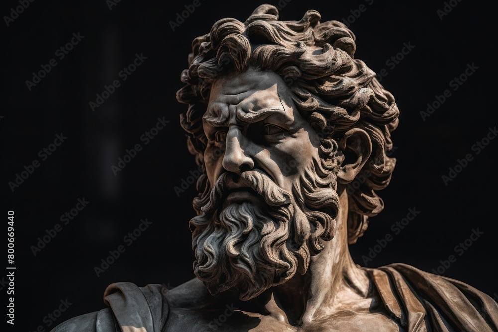 Dramatic Sculpture of Bearded Man Dramatic Sculpture of Bearded Man