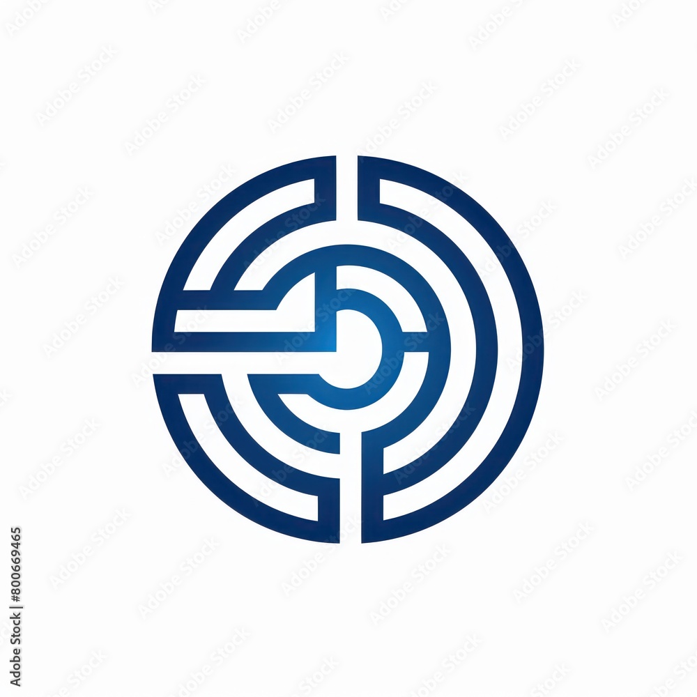 minimal symbol of a labyrinth in blue shade and flat design in white background
minimal symbol of a labyrinth in blue shade and flat design in white background