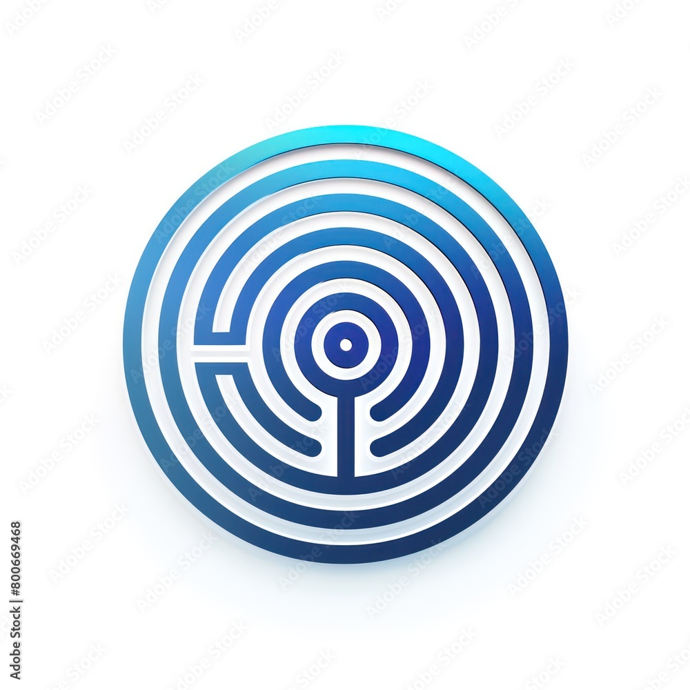minimal symbol of a labyrinth in blue shade and flat design in white background
minimal symbol of a labyrinth in blue shade and flat design in white background