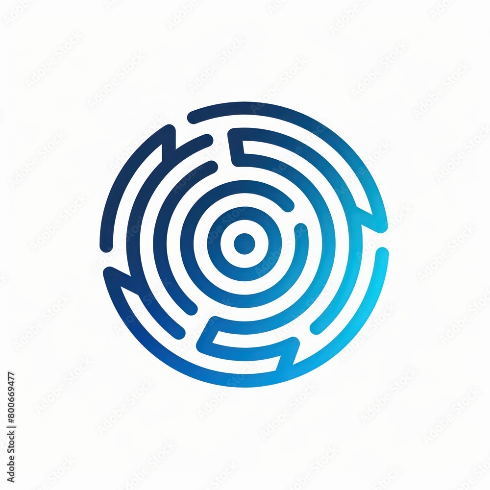 minimal symbol of a labyrinth in blue shade and flat design in white background
minimal symbol of a labyrinth in blue shade and flat design in white background