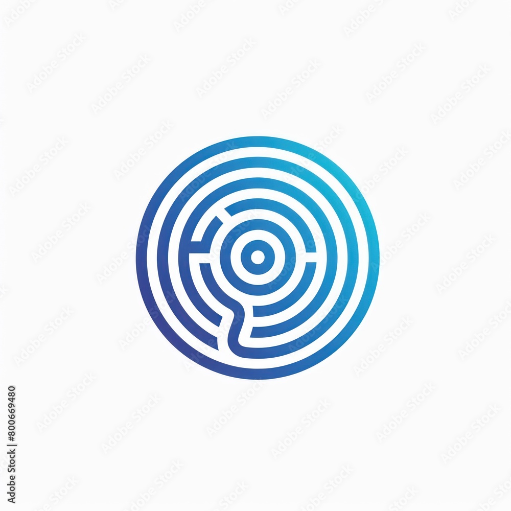 minimal symbol of a labyrinth in blue shade and flat design in white background
minimal symbol of a labyrinth in blue shade and flat design in white background