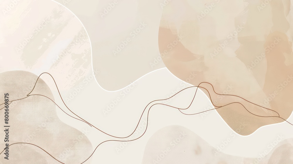 Obraz premium modern and abstract background with fluid lines and beige tones and vintage look