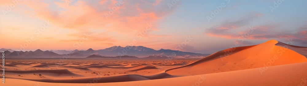 Breathtaking desert landscape at sunset