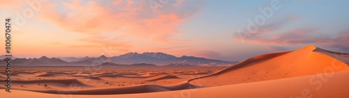 Breathtaking desert landscape at sunset