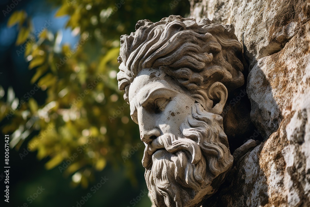 Weathered stone sculpture in nature Weathered stone sculpture in nature