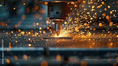 The Drama of Industrial Craftsmanship: Machine Sparks in Action