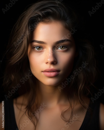 Wallpaper Mural Captivating Portrait of a Young Woman Torontodigital.ca