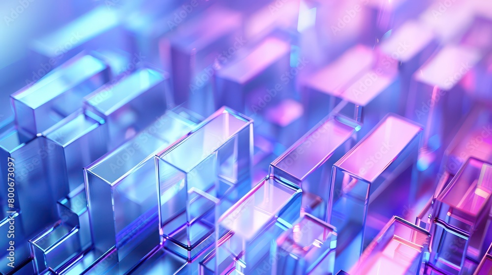Technological elements, purple and blue transparent gradient like frosted glass Technological elements, purple and blue transparent gradient like frosted glass