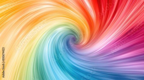 abstract background with smooth lines in rainbow colors  3d render