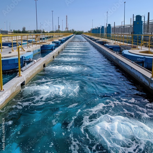 modern station of water and wastewater treatment 