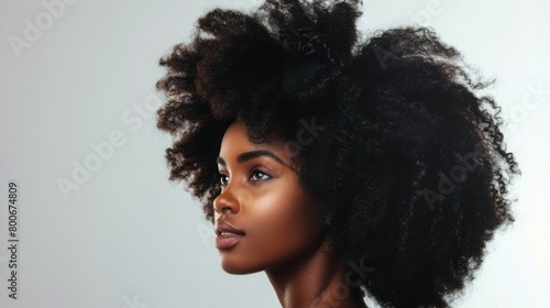Portrait of a Young Woman With Afro Hair photo