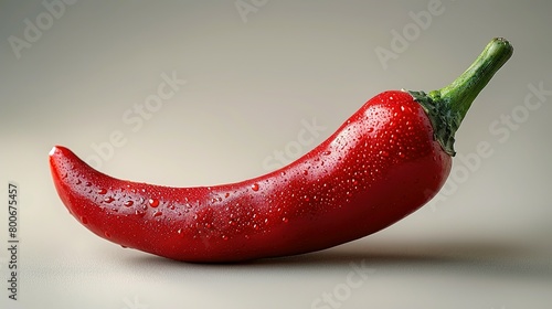 Fresh organic Red hot chili pepper isolated white background,