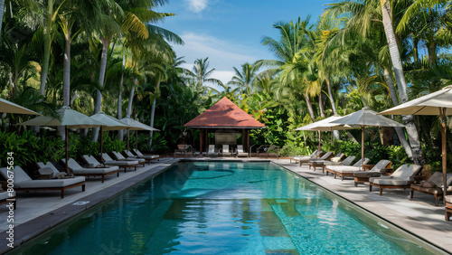 Vacation luxury resort swimming pool summer tropical relax  © thomas.png