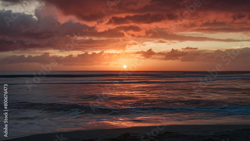 sunset over the ocean