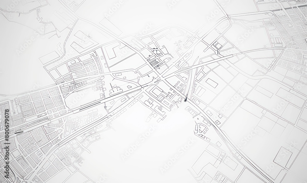 city map, transport infrastructure schemes, digital thin lines, geometric subtle elements, interface-like, white background