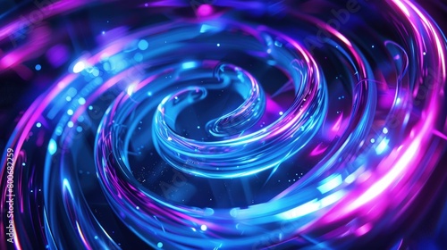 futuristic blue and purple vortex