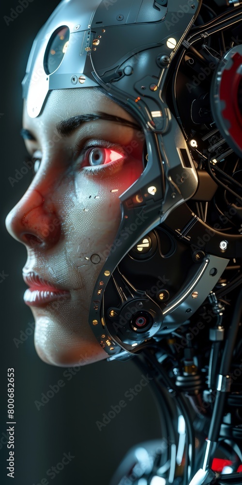 Fototapeta premium abstract girl tech