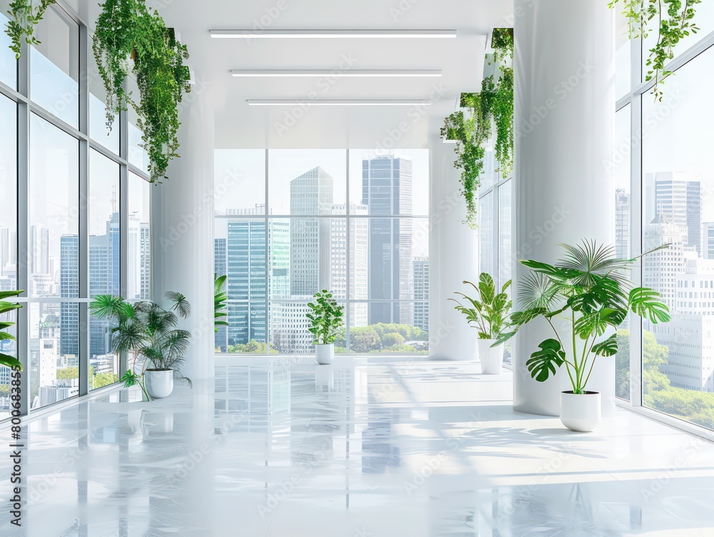 modern office with a lot of indoor plants modern office with a lot of indoor plants