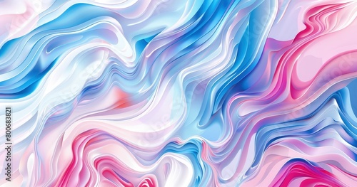 vibrant wavy lines in blue, pink and white