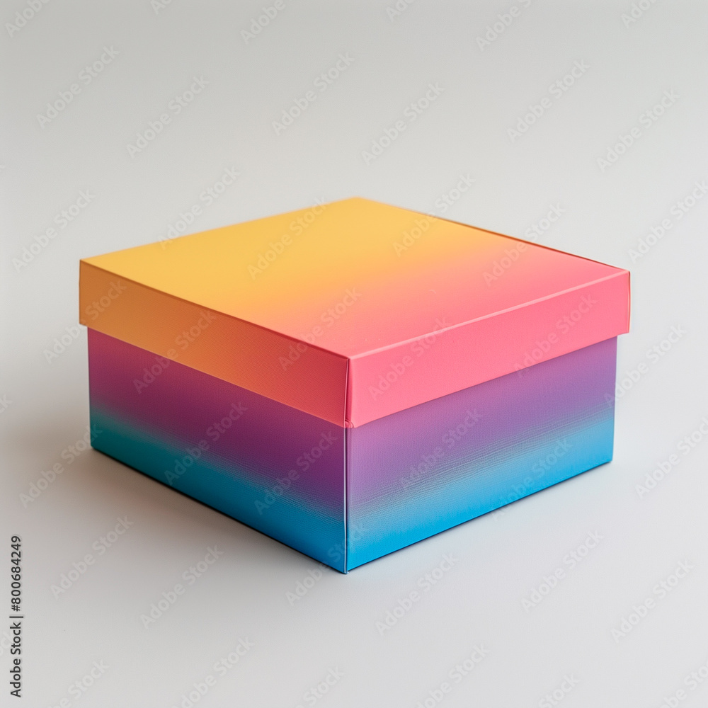 Color gradient packaging, box mockup Color gradient packaging, box mockup