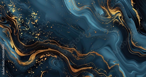 blue and gold marbled elegance